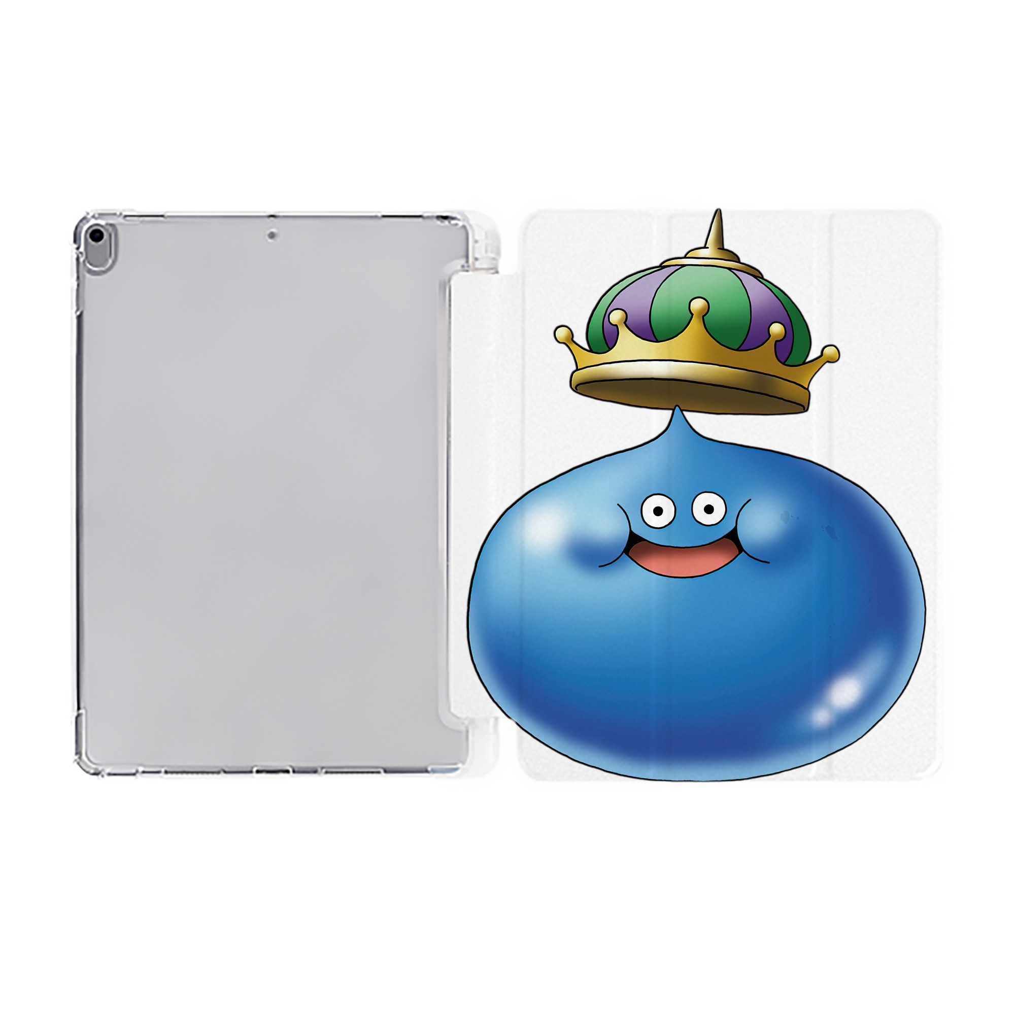 （画像用） ドラゴンクエスト Doragon Kuesuto Dragon Quest IPad ケース ペン収納付き 三つ折りスタンド PUレザー×シリコン 対応機種9.5/10.5/10.9インチ